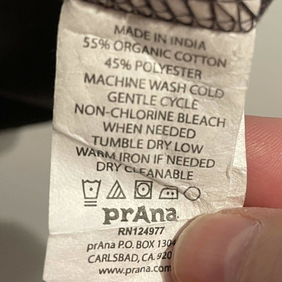 PrAna Shirt Size XL Grey Marco Polo Short Sleeve Pocket Cotton Blend Bas… - Picture 6 of 7